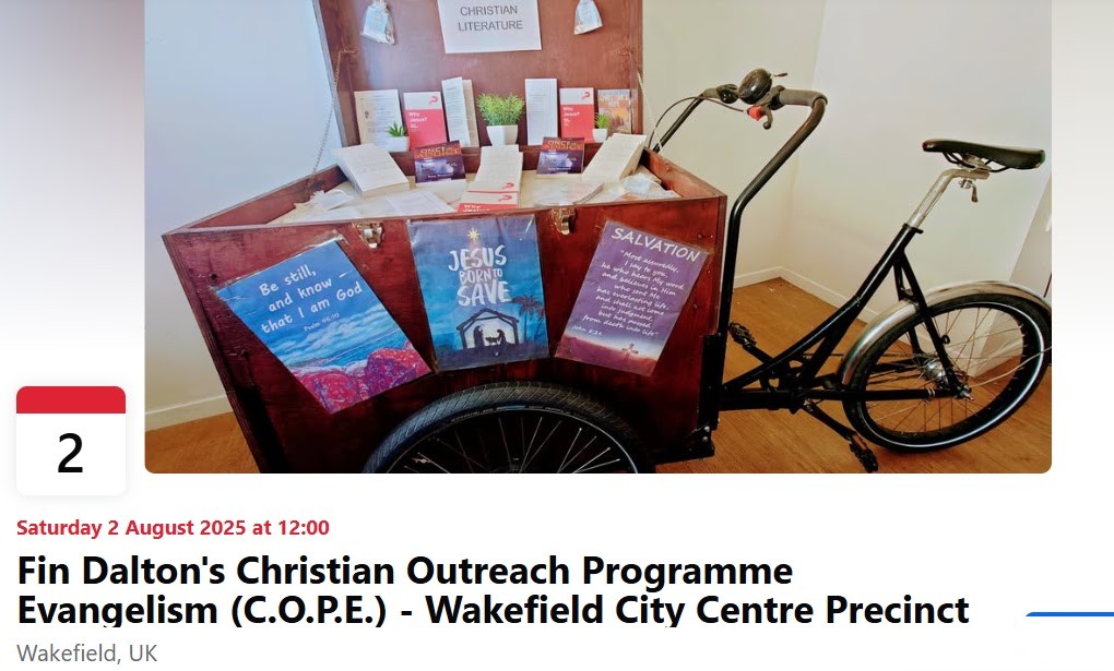 C.O.P.E Outreach Event Saturday 2nd Aug 2025 Wakefield City Centre Precinct 12:00