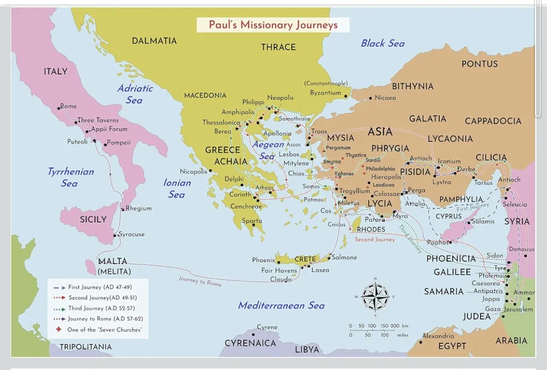 The Apostolic Map: Paul’s Journeys